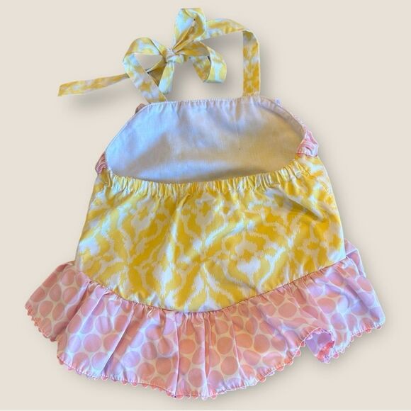 Serendipity By Shrimp & Grits Tie Back Bubble Romper Size 3T - Picture 2 of 3